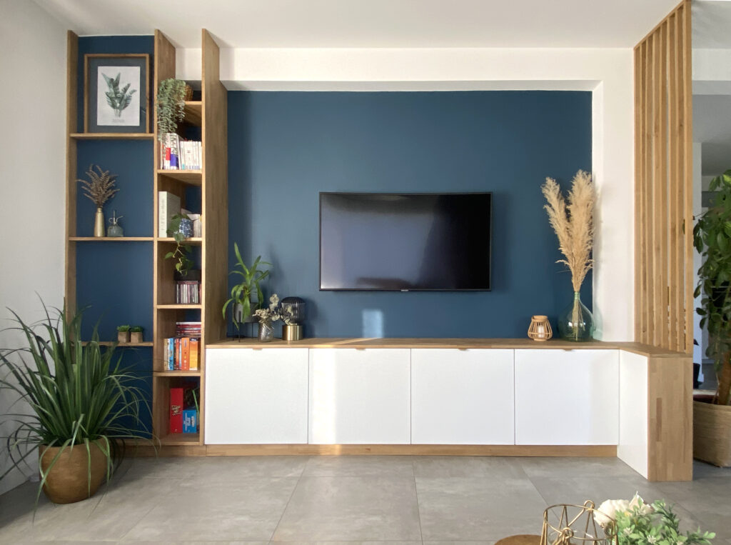 Après travaux création meuble TV
