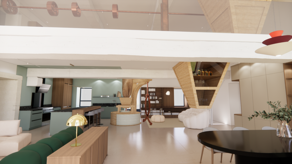 Architecture intérieure, quand le témoignage du passé dialogue avec une rénovation contemporaine.