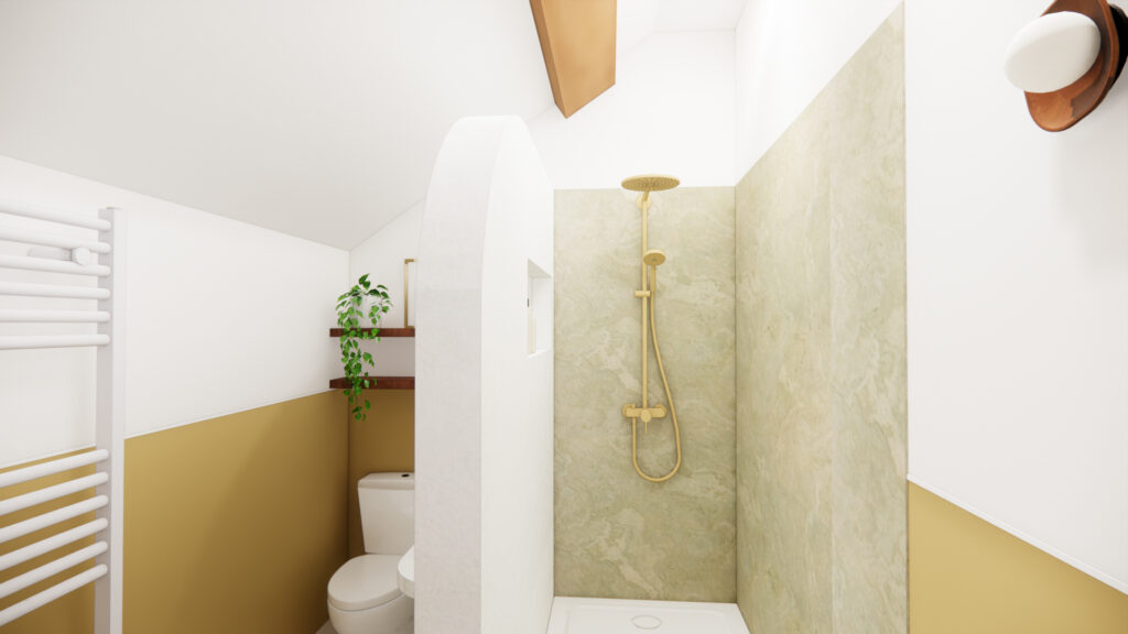 Rénovation Salle de Bain béton ciré douche