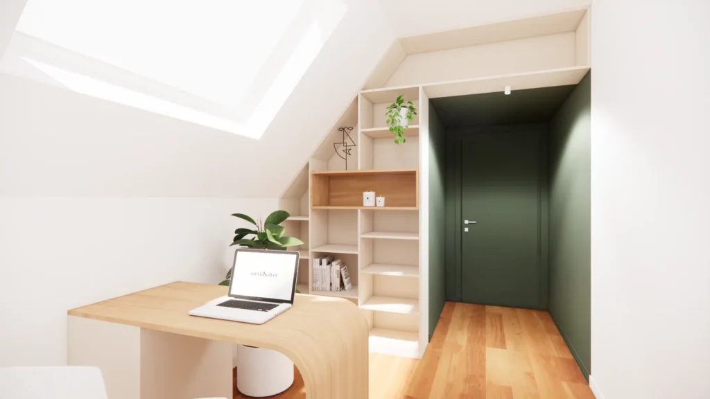 Bureau bibliotheque sur mesure