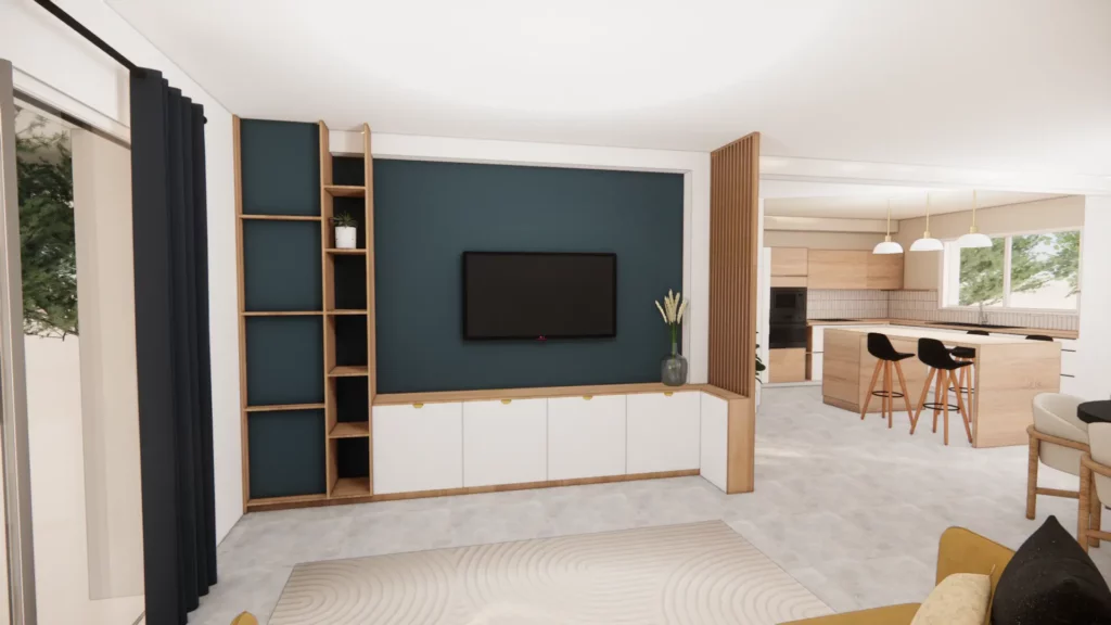 Création mobilier salon sur mesure